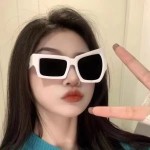 新款挑眉搞怪墨镜个性不规则大小眼嘻哈眼镜欧美风派对聚会太阳镜