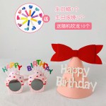 生日派对三件套无纺布生日帽搞怪眼镜儿童成人氛围感布置道具批发