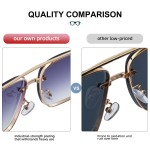 欧美方框切边墨镜男士仿木纹镜腿太阳镜男式潮流跨境批发sunglass