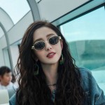 顶版凯旋门cl40235丫丫同款金框老錢風太陽鏡防紫外線高級時髦