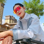 大牌平替户外偏振光骑行护目镜显脸小大镜片运动防紫外线骑行眼镜