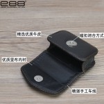 e88牛皮折叠老花眼镜盒批发可定 制挂腰车匙钥匙包穿皮带皮质软包