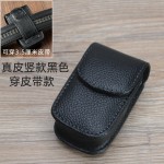 e88牛皮折叠老花眼镜盒批发可定 制挂腰车匙钥匙包穿皮带皮质软包