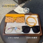 时尚印花墨镜眼镜包收纳袋挂脖挂包通用便携眼镜盒近视眼镜保护套