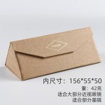 E88三角折叠眼镜盒牛油纸轻便眼镜收纳盒小巧便携太阳镜盒墨镜盒