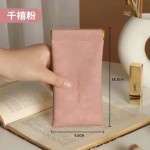 眼镜收纳袋抗压便携式墨镜自动闭合弹片收纳盒眼睛收纳包女绒布