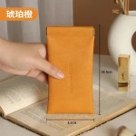 眼镜收纳袋抗压便携式墨镜自动闭合弹片收纳盒眼睛收纳包女绒布