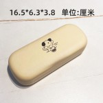 近视眼镜盒可装大框镜架批发眼镜配件包装牛仔布皮质铁盒潮流收纳