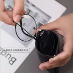 眼镜收纳袋抗压便携式墨镜太阳镜自动闭合弹片收纳盒眼睛收纳包女