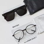 自动闭合墨镜太阳镜皮革保护收纳盒便携眼镜盒弹片收纳包眼镜袋女
