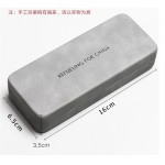高级日系眼镜盒皮质花纹高质量墨镜盒收纳盒抗压便携字母近视镜盒