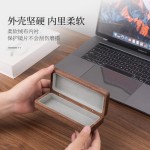 实木眼镜盒黑胡桃木实木高档收纳盒复古便携抗压眼睛男女车载礼品