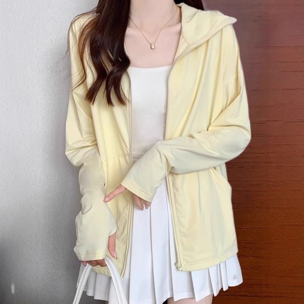 冰丝防晒衣女款夏季薄款2026新款防紫外线轻薄透气防晒服连帽外套
