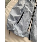 UPF50+月光蓝连帽防晒衣男女夏季薄款速干防水冲锋衣户外骑行外套