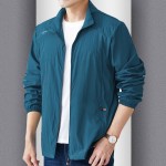 夏季超薄帅气防晒衣服男宽松透气外套男休闲立领夹克户外运动速干