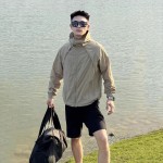 轻薄冰丝防晒衣男夏季户外凉感速干冲锋衣外套透气情侣连帽骑行服