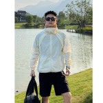 轻薄冰丝防晒衣男夏季户外凉感速干冲锋衣外套透气情侣连帽骑行服