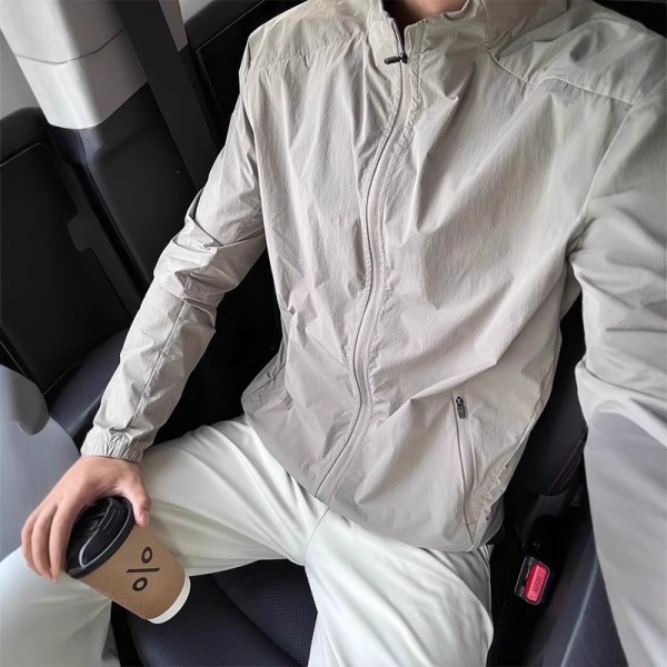 gtla美式立领防晒衣男夏季UPF50+轻薄登山服夹克速干骑行防晒外套