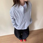 美式boxy版型正肩防晒衣男女夏季网眼透气防晒服户外运动立领外套