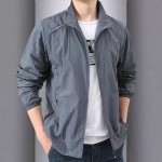 防晒衣男夏季薄服宽松透气外套休闲立领夹克户外运动速干轻量化