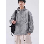 冰丝轻薄连帽防晒衣男士夏季户外骑行钩鱼夹克宽松透气防晒服外套