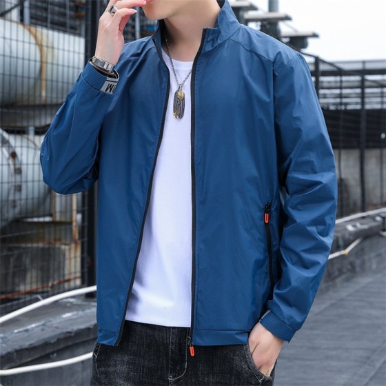 夏季冰丝防晒衣男夏季薄款男士夹克户外透气防晒服皮肤衣外套男