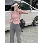 2024新款瑜伽上衣黑色修身防嗮衣女夏季防紫外线薄款透气冰丝外套