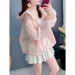 大码2-300斤胖mm透气薄款冰丝防晒衣女新款夏季宽松防晒服开衫ins