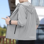 夏季冰丝夹克外套防晒衣男士薄防紫外线宽松透气钓鱼服皮肤衣男