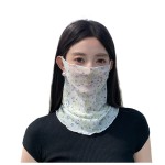 防晒面罩女夏季高弹丝巾遮全脸护颈脖子骑行挂耳头巾口罩冰丝围脖