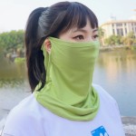 莫代尔防晒面罩挂耳遮脸全脸薄款口罩夏季女士户外开车护颈脖子男