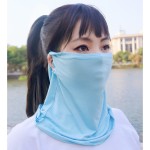 莫代尔防晒面罩挂耳遮脸全脸薄款口罩夏季女士户外开车护颈脖子男