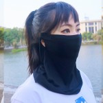 莫代尔防晒面罩挂耳遮脸全脸薄款口罩夏季女士户外开车护颈脖子男