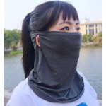 莫代尔防晒面罩挂耳遮脸全脸薄款口罩夏季女士户外开车护颈脖子男
