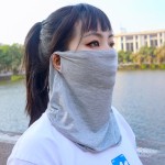 莫代尔防晒面罩挂耳遮脸全脸薄款口罩夏季女士户外开车护颈脖子男