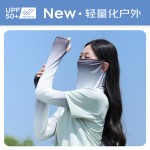 防护面罩透气孔面纱护颈围脖夏季男女运动遮阳护手臂冰丝防晒袖套