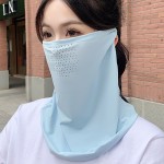 透气孔防晒面罩女夏季透气冰丝遮脸面纱骑行遮阳防紫外线挂耳面巾