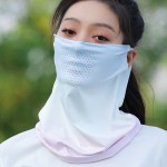 透气孔防晒面罩女夏季透气冰丝遮脸面纱骑行遮阳防紫外线挂耳面巾