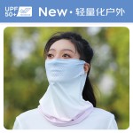 透气孔防晒面罩女夏季透气冰丝遮脸面纱骑行遮阳防紫外线挂耳面巾