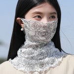 夏季必备遮阳面纱女遮脸透气围巾护脸护颈冰丝防晒面罩薄挂耳头巾