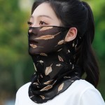 夏季必备遮阳面纱女遮脸透气围巾护脸护颈冰丝防晒面罩薄挂耳头巾