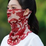 夏季必备遮阳面纱女遮脸透气围巾护脸护颈冰丝防晒面罩薄挂耳头巾