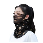 夏季必备遮阳面纱女遮脸透气围巾护脸护颈冰丝防晒面罩薄挂耳头巾