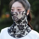 夏季必备遮阳面纱女遮脸透气围巾护脸护颈冰丝防晒面罩薄挂耳头巾