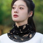 夏季必备遮阳面纱女遮脸透气围巾护脸护颈冰丝防晒面罩薄挂耳头巾