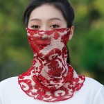 夏季必备遮阳面纱女遮脸透气围巾护脸护颈冰丝防晒面罩薄挂耳头巾