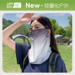 防晒面罩夏季女新款遮全脸冰丝脸罩防紫外线开车脖子护颈冰丝面纱