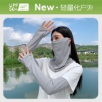 冰丝防晒面罩夏季女男护颈挂耳围脖遮阳袖套户外开车骑行钓鱼全脸