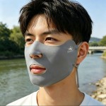 夏季冰丝防晒防紫外线可调节口罩跑步运动漏口鼻骑行透气面罩