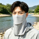 UPF50+护颈面罩防晒冰丝无痕防紫外线骑行透气遮阳可水洗男士口罩